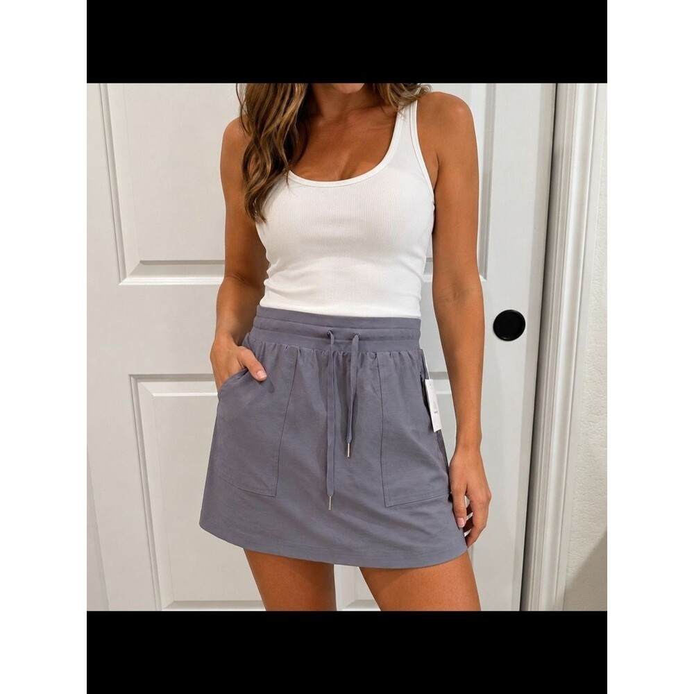 NWT Spyder Women's Gray Athletic Skort Skirt Shorts Size S